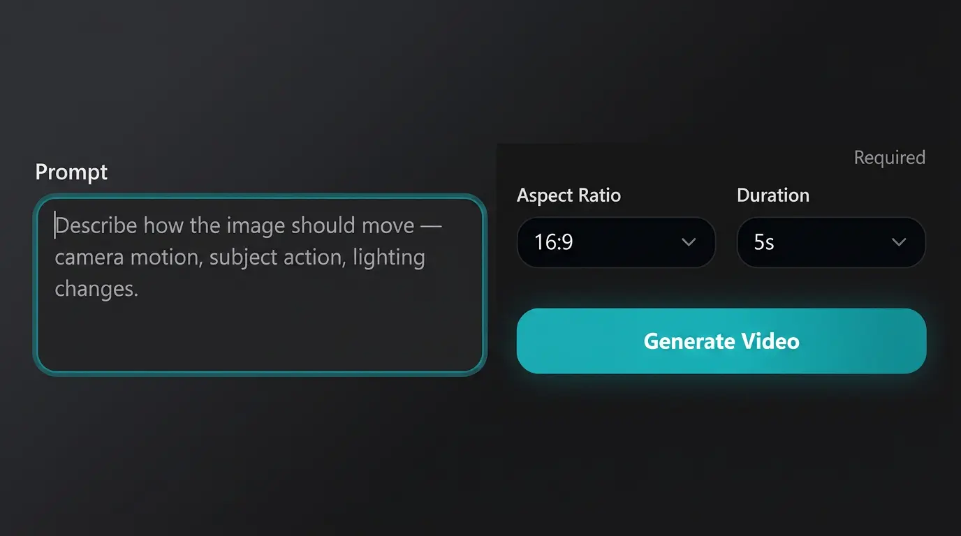 Cosmos 3 Super Image to Video step 2: describe motion prompt